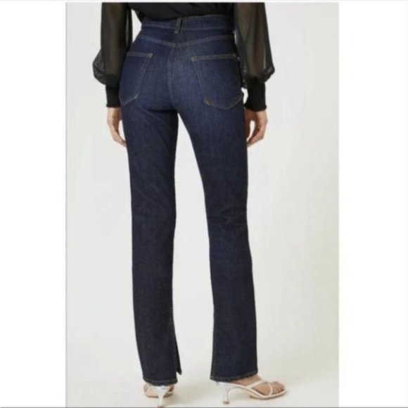 Anthropologie | Pilcro The Split Straight Jeans Denim Dark Stretch New 25 Waist - Picture 6 of 16